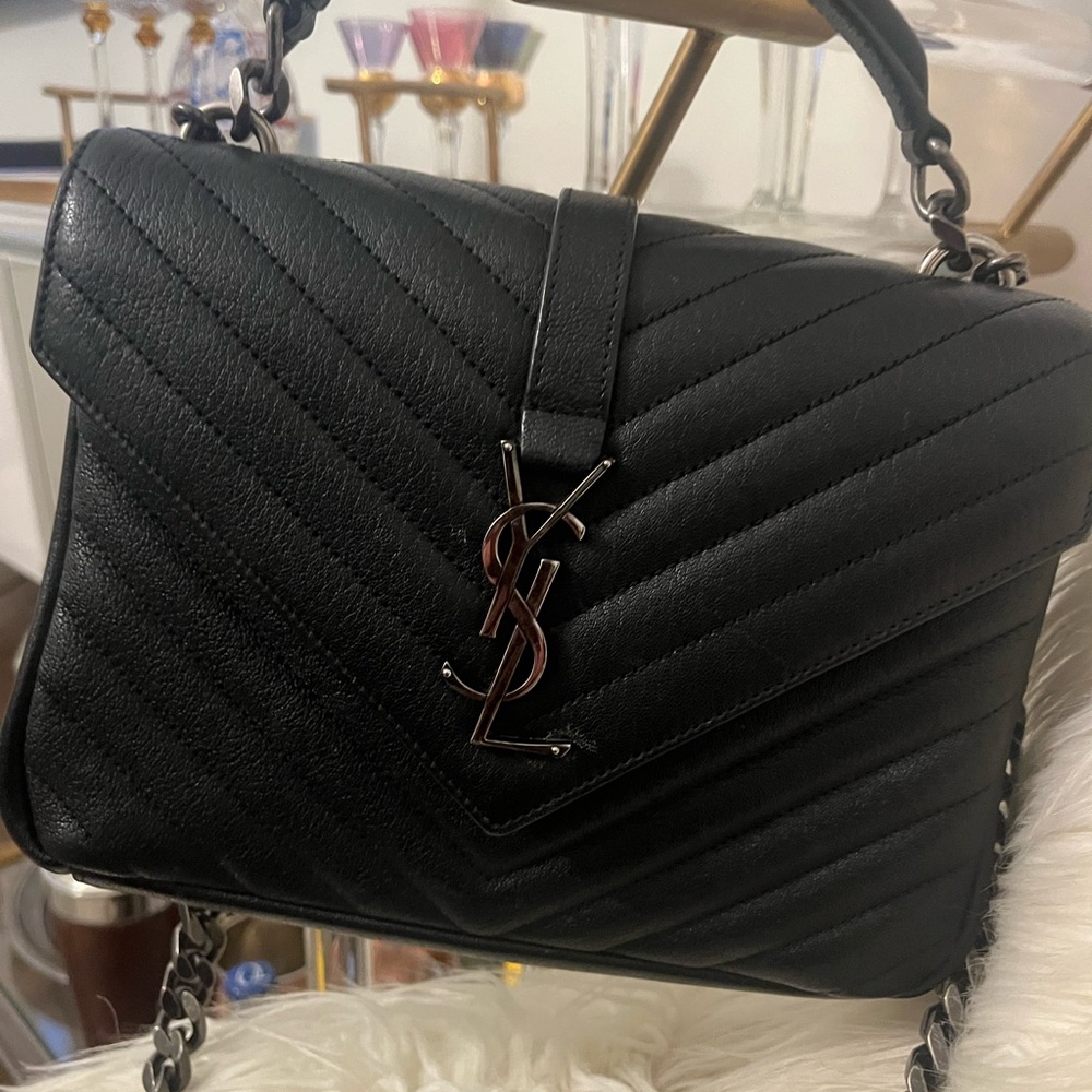 Yves Saint Laurent Black Quilted Leather Shoulder Bag